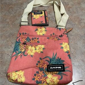 Dakine Pink and Yellow Floral Crossbody Bag